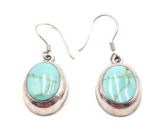 Vintage 925 Silver Turquoise Drop Earrings
