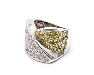 Retro Style Sterling Silver CZ Ring
