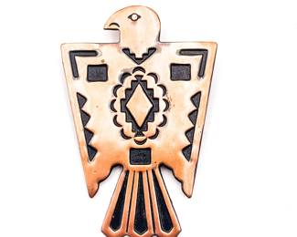 Copper Thunderbird Pin w/ Southwestern Design by Bell Trading Post