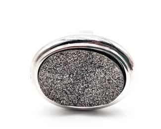 Sterling Silver Gray Druzy Quartz Cocktail Ring
