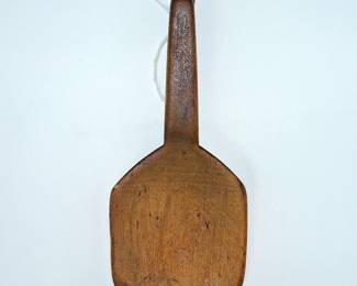 Primitive Hand-Carved Wooden Butter Paddle