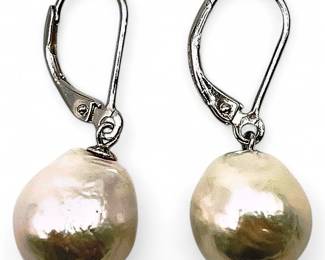 Edison Freshwater Baroque Pearl Drop Earrings