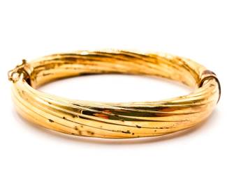 Vintage Veronese Sterling Silver Ribbed Bangle