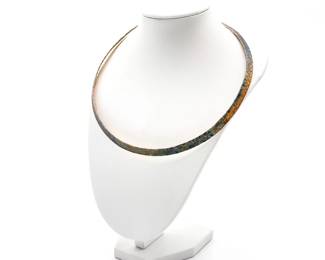 Hammered Silver & Brass Necklace