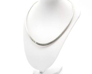 Vintage U-Shaped Sterling Silver Collar Necklace