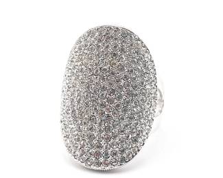 Sterling 925 Pave Crystal Ring