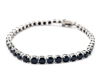Sterling Silver Blue Sapphire Bracelet