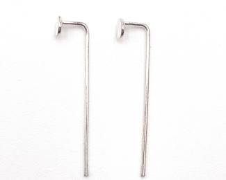 Sterling Silver Minimalist Dot Ear Jackets