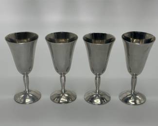 4 Raimond Italy Silver-Plated Goblets