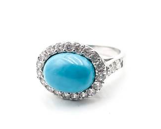 Joseph Esposito Sterling Silver Turquoise Ring