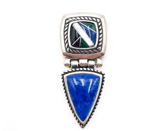 Carolyn Pollack Lapis Lazuli Mosaic Gemstone Pendant