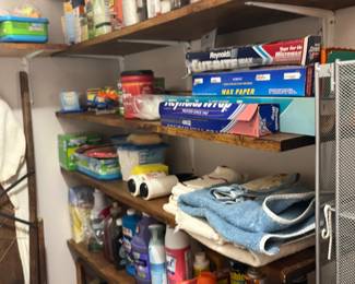 Kitchen and cleaning items