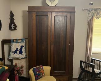 Large antique cabinet- I think it’s a knock down.