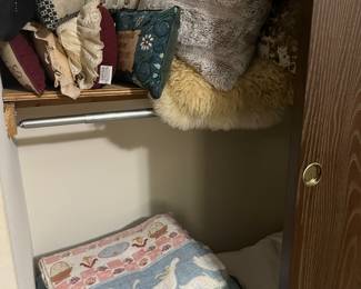 Pillows, blankets