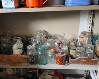 Canning jars and antique bottles
