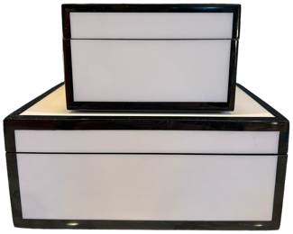 Mitchell Gold Bob Williams decorative resin storage boxes