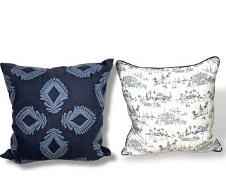 Serena and Lily Throw pillows covers and inserts included. 22"Square, each