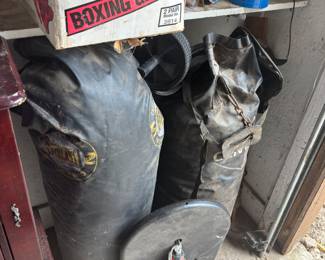 Everlasting gloves, punching bags and one punching bag stand not pictured, yet