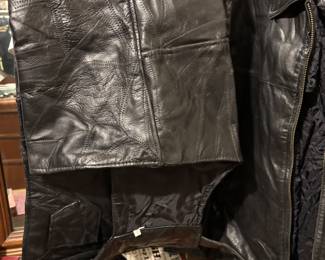 Black leather chaps XL $40.00