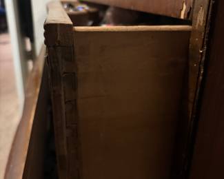 Waterfall dresser w round mirror
44”w 20”d 34”t 66.5”t w mirror $ 150.00
