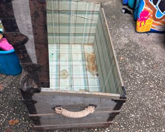 Large trunk 33.5”w 19”d 22.5”t $125.00