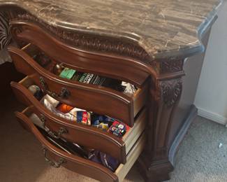Night stands (2) $150.00 each
34”w 18”d 31”t
6 piece set $1,200.00
Bed, 2 nite stands, chest, armoire, dresser w mirror