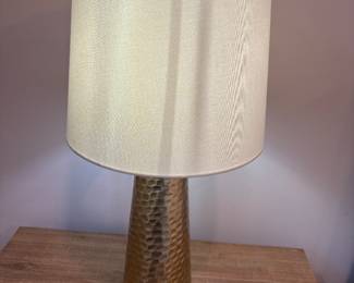 2 Hammered gold lamps with shades-$120 each