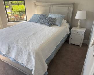 Queen Size Serta Mattress Series 700 Back smart with adjustable base.-$450 Grey queen frame with headboard and foot board. Headboard 56” Tall-$200