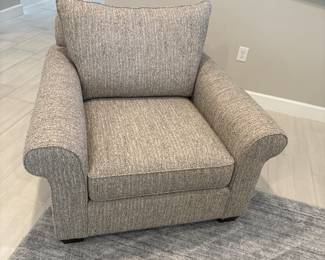 Extra large grey armchair 18 x 46 x 41-$325
