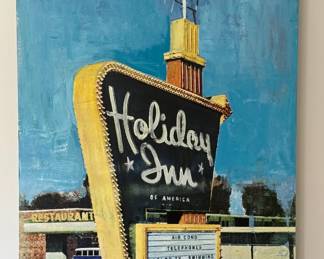 original large PLAID COLUMNS 30"x54".                         WAS $4800  NOW $1300