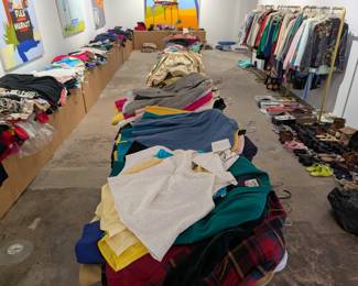 Clothing as far as the eye can see!