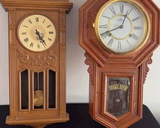 Regulator And Syroco Clocks 