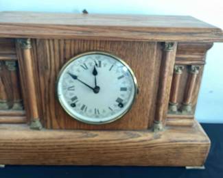 Vintage Hobart Mantel Wood Clock