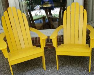 Yellow Adirondack Pair Of Chairs