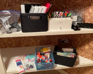 Office Craft Supplies Pens, Sharpies, Nametags, Glue, Staplers,  More