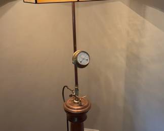 Vintage Brass Gaged Lamp 