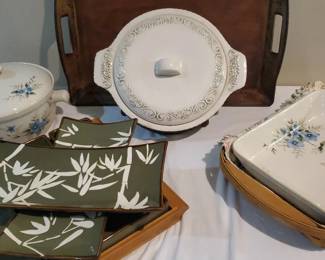 Mikasa Casserol Bowls Trays, Japanese Ceramic Tray