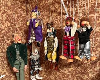 Set of 6 Marionette Puppets