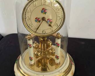 Vintage Dome Floral Clock 