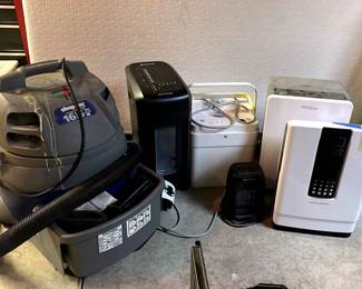 Various Household Fans, Heater, Humidifier, Shop Vac, Shredder And More