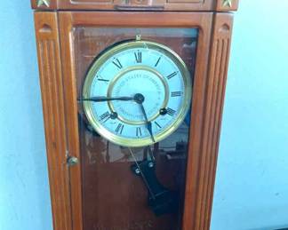 Vintage United States Of America Constitution Clock Wooden