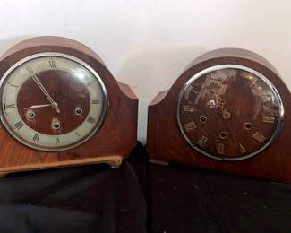 Two MidCentury Modern Mantel Clocks