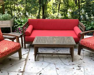 Patio Set Includes Sofa, Chairs, Side Table, Coffee Table