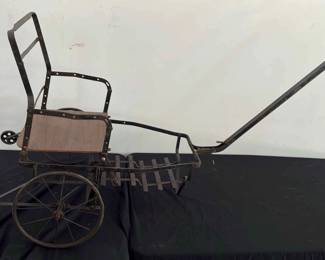 Vintage Metal Rickshaw Pull Carriage