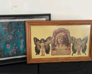1904 Vintage Victorian Framed Calendar Musical Notes Framed Art