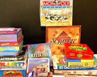 Assorted Games, Battleship, Blurt, Candy Land, Deluxe Scrabble , More