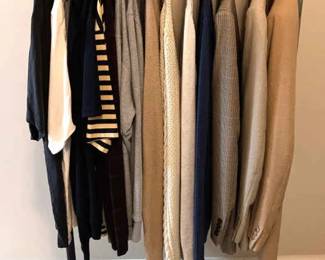 Assorted Mens Casual Wear, Sweaters, Sport coats 