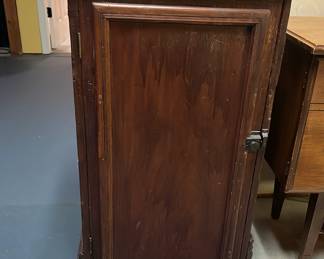 Vintage Wood Shelving Cabinet