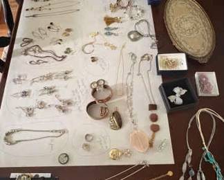 Jewelry, Some Designer, And Framed Lace