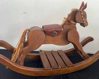 Vintage Wood Riding Horse